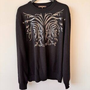 Roberto Cavalli Graphic Print Wool Sweater